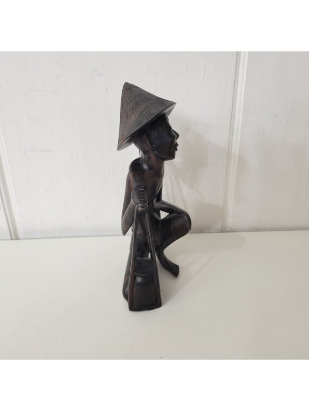 Iron Wood Figurine Rice Farmer - Picture 5 of 8